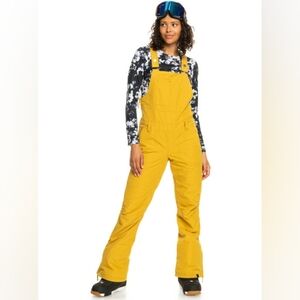 Roxy Rideout Bib Snow Pant honey Medium New With Tags